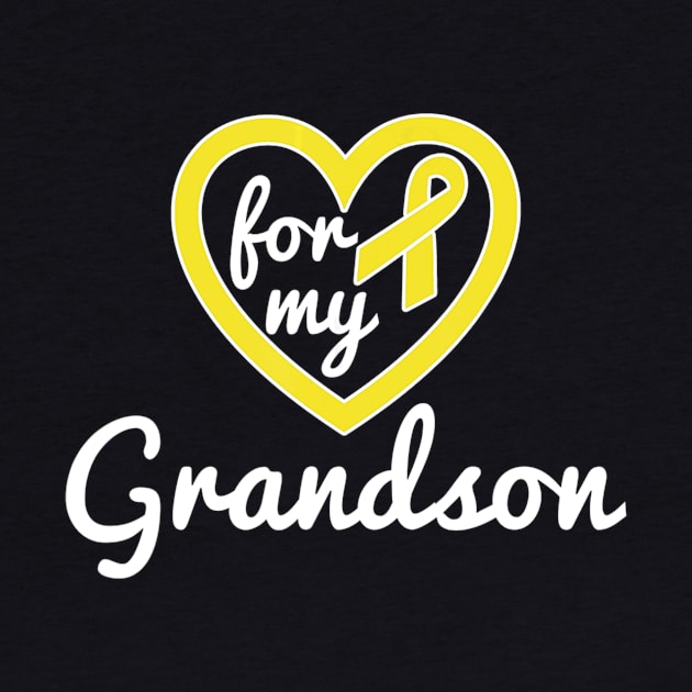 Sarcoma Cancer Shirt for Grandson Ribbon Awareness Products by ChristianCrecenzio